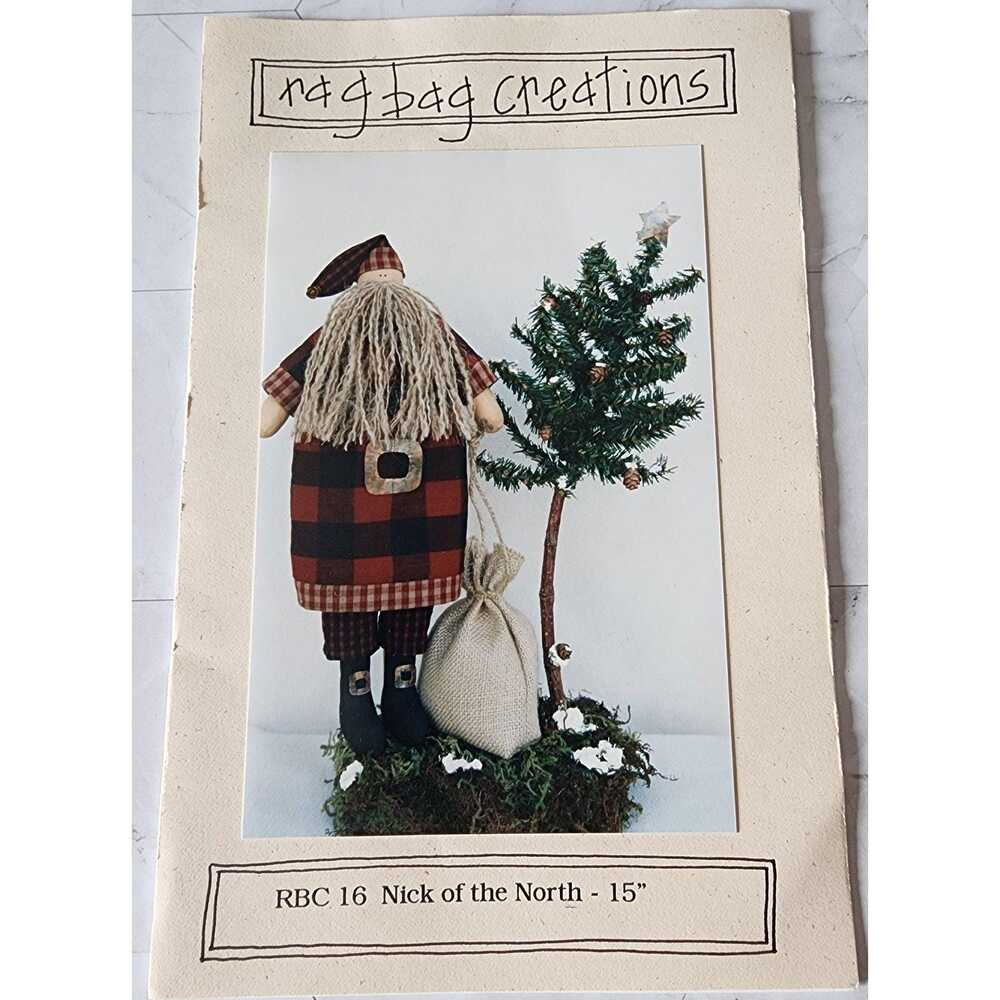 Rag Bag Creations Nick of the North 15" Santa Doll Pattern RBC 16 Uncut